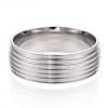 201 Stainless Steel Grooved Finger Ring Settings STAS-WH0047-04S-1