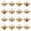 40Pcs 4 Colors Alloy Enamel Pendants ENAM-CJ0002-52-3