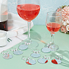 24Pcs Mirror Surface Acrylic Wine Glass Charms AJEW-BC00009-5