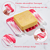 4Pcs 4 Colors Marble Pattern Silicone Soap Dishes AJEW-GA0005-74-3
