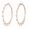 304 Stainless Steel Big Beaded Hoop Earrings EJEW-JE04162-10