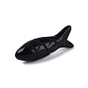 Natural Obsidian Carved Pendants G-T144-47A-2