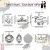 SUNNYCLUE 50Pcs 5 Style Tibetan Style Alloy Pendants FIND-SC0003-70-2