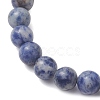 3Pcs 3 Styles Natural Blue Spot Jasper Beaded Stretch Bracelets for Women Men BJEW-JB13401-4