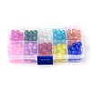 Spray Painted Transparent Crackle Glass Beads Strands CCG-X0002-B-2
