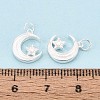 925 Sterling Silver Moon with Star Charms STER-N016-93S-4