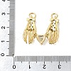 Brass Clear Cubic Zirconia Pendants KK-H267-033G-3