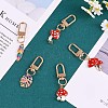 5Pcs Alloy Enamel Keychain JX218A-3