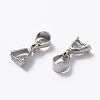 Platinum Plated Brass Ice Pick Pinch Bails X-KK06-2