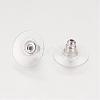 Brass Bullet Clutch Bullet Clutch Earring Backs with Pad KK-E446-14P-2
