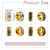 200Pcs 4 Colors Brass Grade A Rhinestone Spacer Beads KK-PA0001-05-2