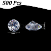 PandaHall Elite 500Pcs Cubic Zirconia Cabochons ZIRC-PH0001-40-5