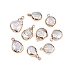 Electroplated Natural Keshi Pearl Teardrop Pendants LS-PEAR-S018-02K-01-1