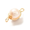 Natural Cultured Freshwater Pearl Beads Links Connectors X1-PALLOY-JF00944-1