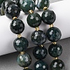 Natural Moss Agate Beads Strands G-C249-A25-16MM-1