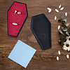1Pc Coffin Shaped Velvet Ring Organizer Boxes AJEW-BBC0001-08-7