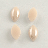 Pearlized Plated Opaque Glass Cabochons PORC-S779-7x14-M-2