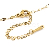 Woven Net/Web with Feather 201 Stainless Steel Boho Pendant Necklaces for Women NJEW-G087-05G-4