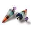 Chakra Natural Gemstone Perfume Bottle Big Pendants G-H285-03P-2