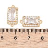 Brass Micro Pave Clear Cubic Zirconia Connector Charms CU-CBA7BFE-01B-G-3