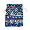 Ethnic Style Burlap Packing Pouches ABAG-N009-06B-02-2