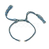 Braided Cotton Cord Bracelet Making MAK-L043-02G-07-1