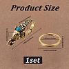 Elephant Brass Synthetic Turquoise Lobster Claw Clasps KK-WH20002-20C-2