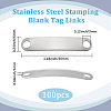 100Pcs 201 Stainless Steel Links/Connectors STAS-BBC0007-41-2