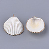 Electroplate Sea Shell Pendants X-SSHEL-S261-05-3