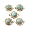 Natural Amazonite Faceted Connector Charms G-H323-03G-12-1