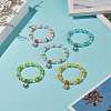 Alloy Enamel Shell Charms Stretch Bracelet BJEW-JB09942-6