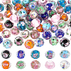 80Pcs 10 Colors Handmade Gold Sand Lampwork Beads LAMP-PA0001-40-1