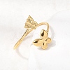 304 Stainless Steel Cuff Rings for Women RJEW-K312-03G-3