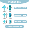 6 Strands 3 Styles Synthetic Turquoise Beads Strands TURQ-DC0001-04C-2
