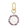 Gemstone Pendants Keychain HJEW-JM01811-4