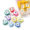 80Pcs 8 Colors Handmade Polymer Clay Charms CLAY-YW0001-74-2