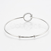 Tarnish Resistant 304 Stainless Steel Bangles STAS-N084-04-4