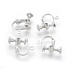 Racking Plated Brass Clip-on Earring Findings KK-P169-01P-1