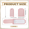2 Bags Imitation Leather Name Card Holders for Luggage FIND-LP0009-84B-2