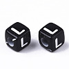 Opaque Acrylic Beads X-SACR-N002-01L-3