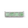 Brass Micro Pave Clear Cubic Zirconia Connector Charms CU-CBA30E8-01P-B03-1