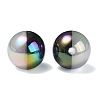 UV Plating Rainbow Iridescent Opaque Acrylic Beads X-OACR-C007-01G-3
