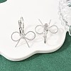 Bowknot Brass Leverback Earrings EJEW-A150-04A-P-2