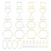 40Pcs 16 Style Alloy Linking Rings FIND-PJ0001-27-2