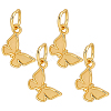 4Pcs 925 Sterling Silver Butterfly Charms STER-PH0004-67-1