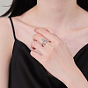 Brass Enamel Cuff Open Rings WG9C057-01-1