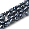 Electroplate Glass Beads Strands X-EGLA-D017-7x5mm-2-1