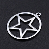 Non-Tarnish 201 Stainless Steel Laser Cut Pendants STAS-S105-T970-1-1