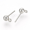 Iron Ball Stud Earring Findings KK-R071-09P-2