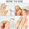 6Pcs 3 Styles Brass Rings FIND-SC0010-81-3